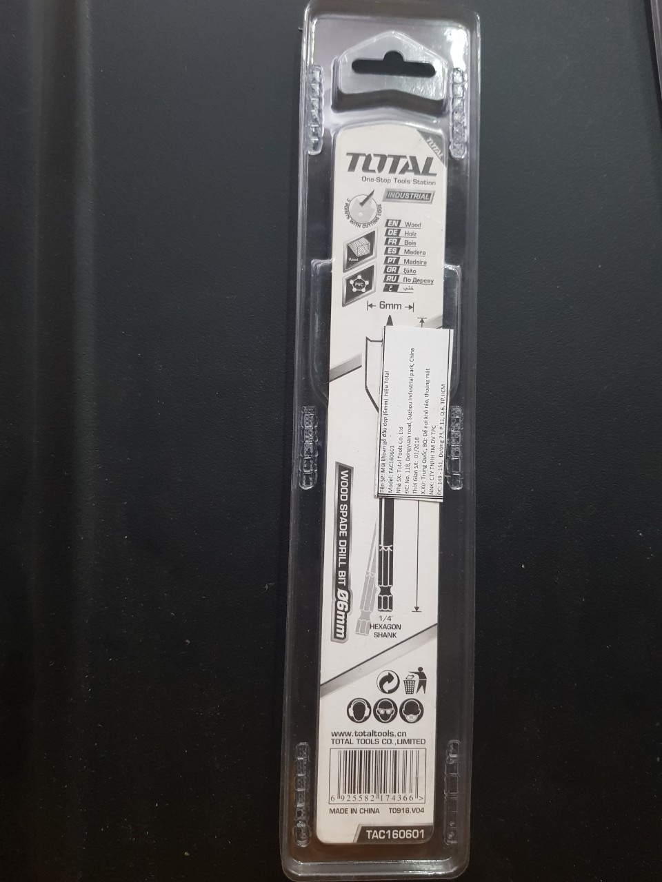 Mũi khoan gỗ đầu dẹp (6mm) Total TAC160601