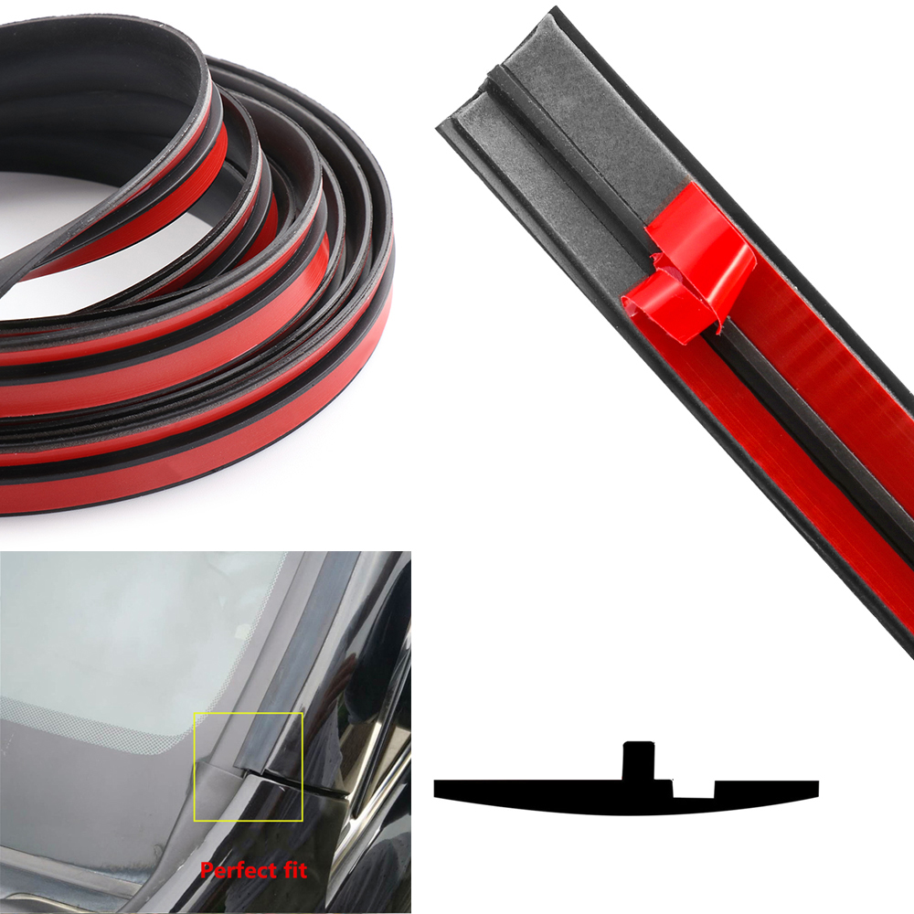 Anti-Scratch Front Rear Windshield 3m/9.84ft Rubber Edge Protector Car Trim Weatherstrip Seal Strip