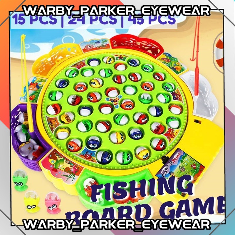 Electronic Musical Rotating Fishing Board Game Kids Classic Toy Children  Play Battery Operate Gift Family Game