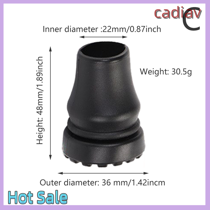 Christmas gift cadiav Rubber Tips For Old Man Hiking Poles Trekking Poles Solid T-handle Walking Stick