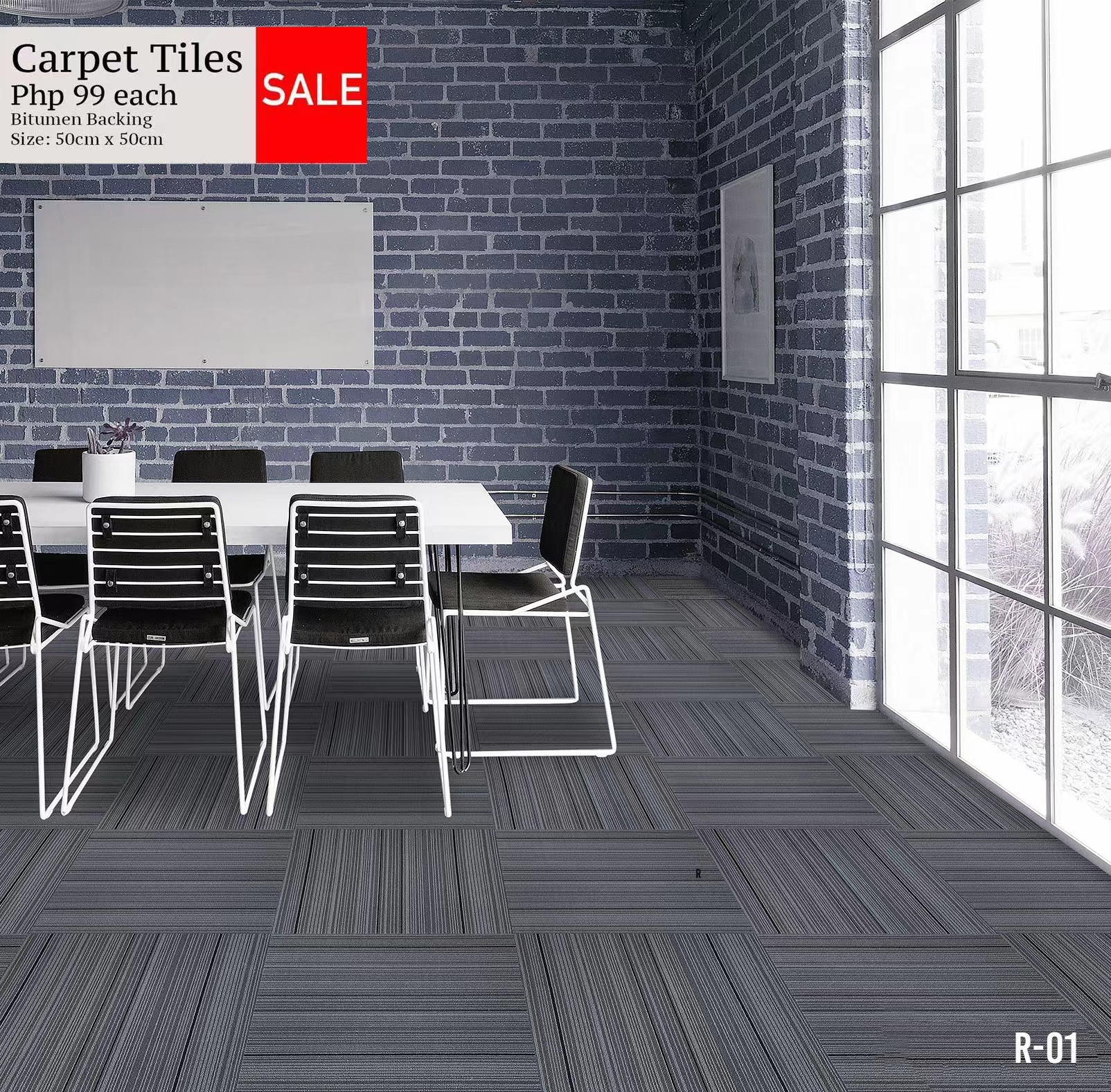 Brand New Stripe Carpet Tiles 50cm x 50cm Office Carpet Bedroom Living