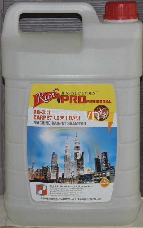 NƯỚC GIẶT THẢM, NỆM, GHẾ SOFA,... ÍT BỌT (PHUN HÚT) RICH PRO R8-341
