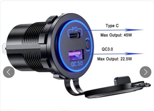 Bộ sạc nhanh loại Type C USB QC 3.0 12V