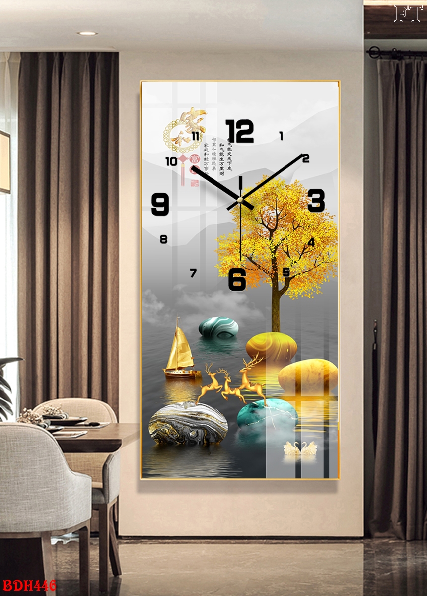 Tranh đồng hồ treo tường
