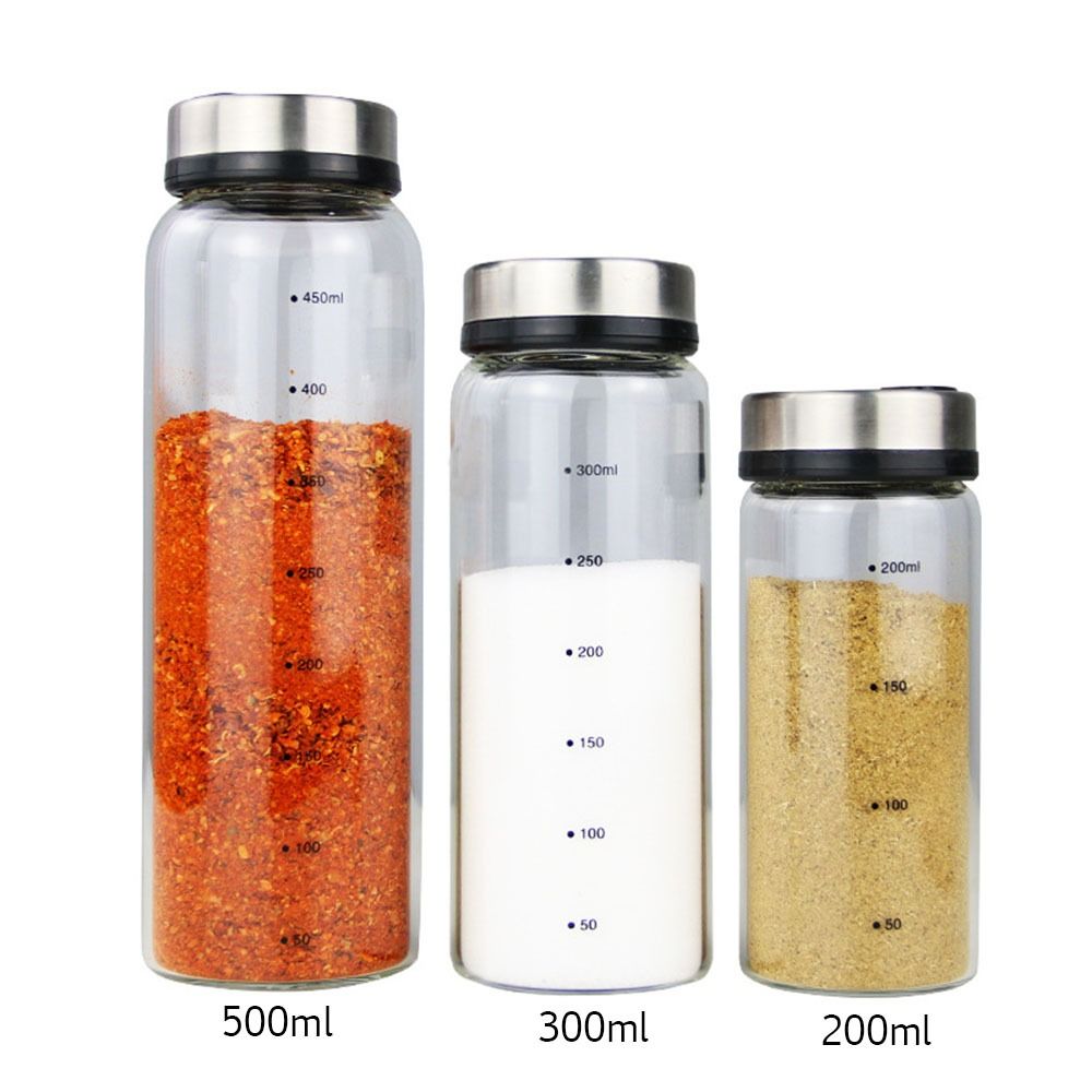 Storage Tank Solid Condiment Seal Jar Pepper Spice Shaker Glass