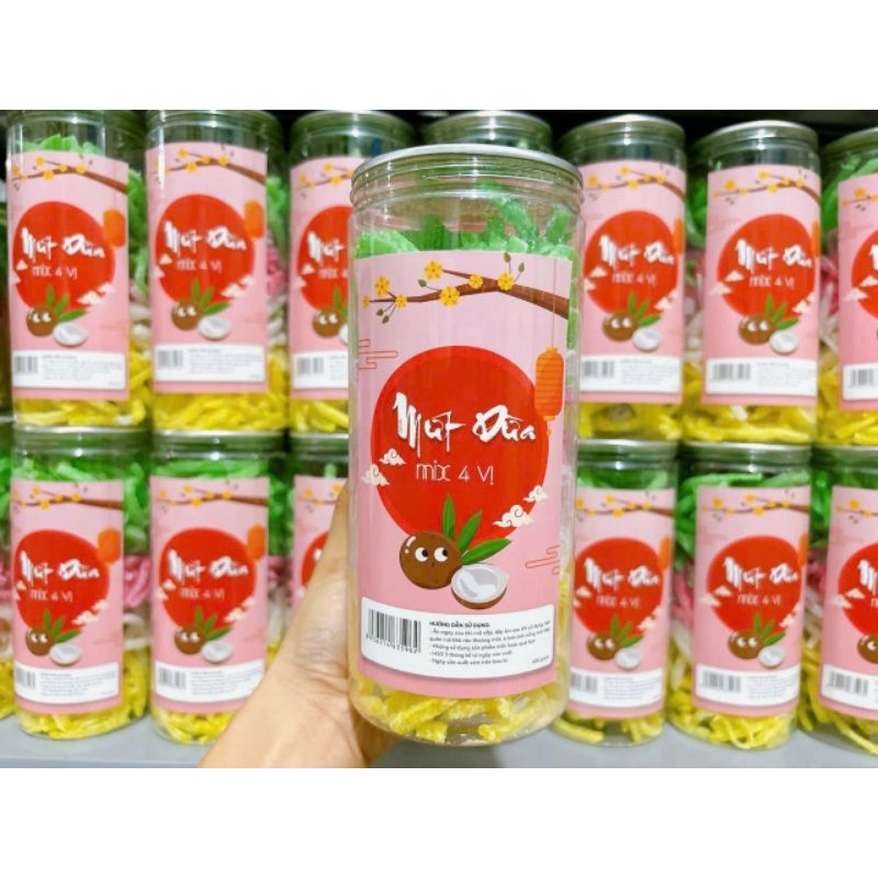 Mứt dừa Mix 4 vị hủ pét 950ml 400G