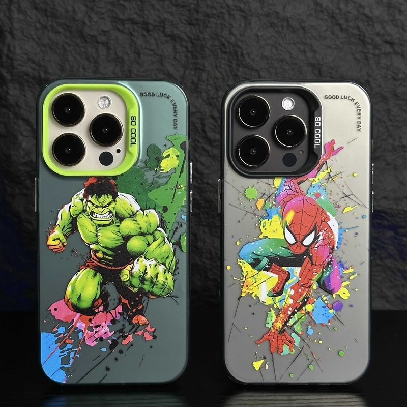 The Hulk Spider-Man Hard case for iPhone 12 pro max case iPhone11 iPhone13 iPhone14 Pro Max Phone Cover Iron Man
