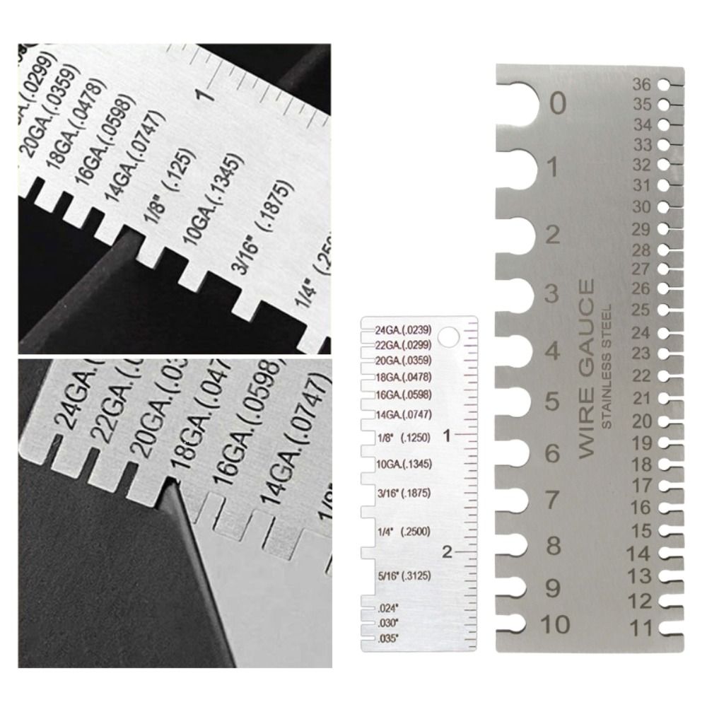 Welder Ruler 0-36 Stainless Steel Diameter Measurer Tool Soldering Inspection Tool ...