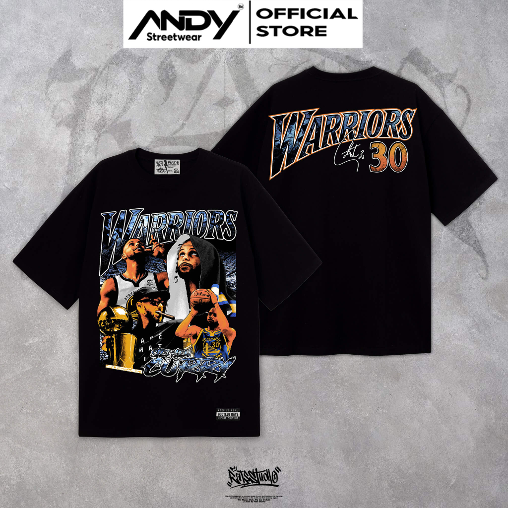Áo thun bóng rổ Warriors "30" Curry Rats Tee
