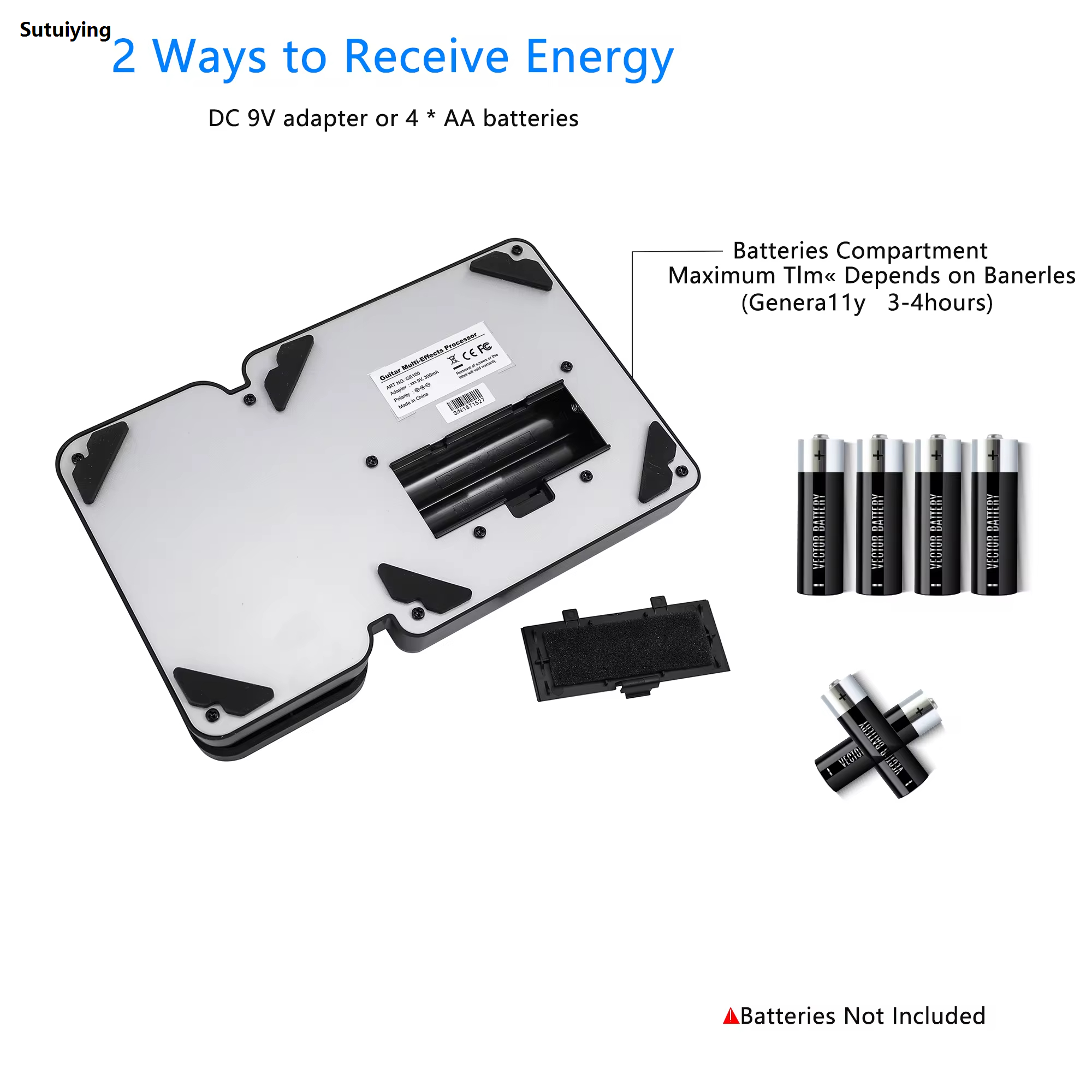 Sutuiying MOOER GE100 Guitar Pedal Multi-effects Processor Effect Pedal with 【2025 Version】 Loop Recording Max Time 180s 8 effect modules 40 Drum rhythms. 