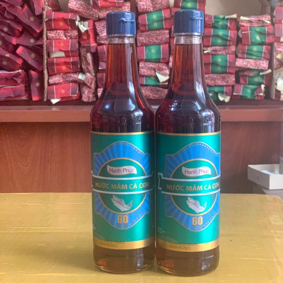( THÙNG XỐP 02 CHAI) Nước Mắm Hạnh Phúc 60 Độ Đạm Chai 500ml