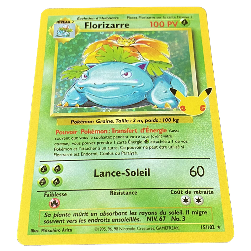 New ArrivalsNew Arrivals25Th Anniversary Pokemon French 1996 Years Diy Pokemon Flash Cards Charizard Blastoise Venusaur Battle Game Collection Cards Toy | Daraz.lk New ArrivalsNew Arrivals25Th Anniversary Pokemon French 1996 Years Diy Pokemon Flash Cards Charizard Blastoise Venusaur Battle Game Collection Cards Toy | Daraz.lk