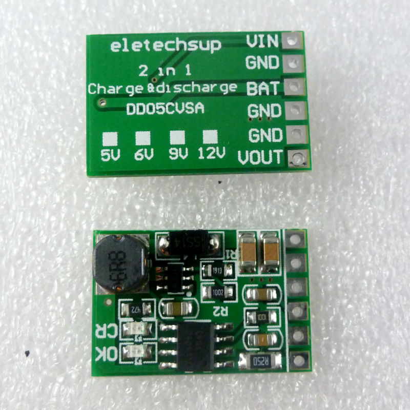 3.7V 4.2V Charger & 5V 6V 9V 12V Discharger Board DC DC Converter Boost Module for diy UPS mobile power 18650 lithium. 