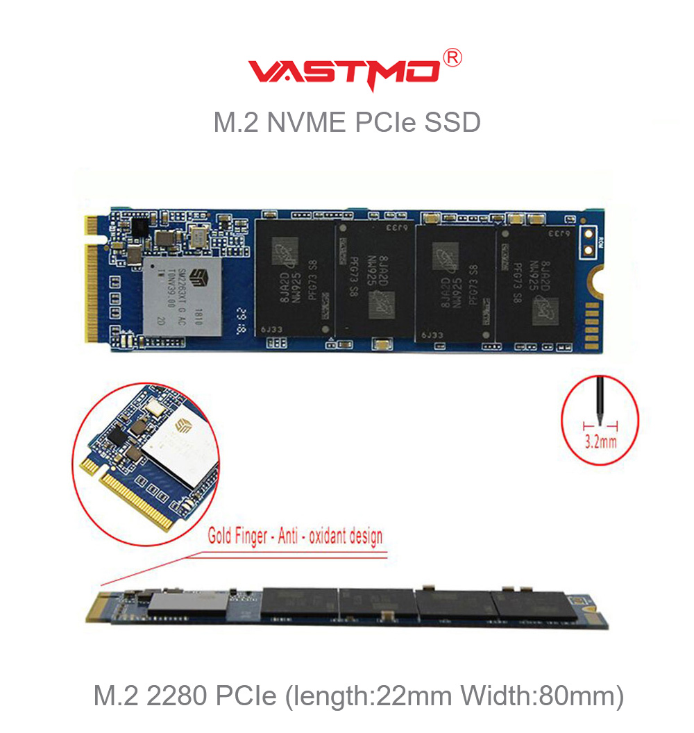 VASTMO Ổ Cứng Thể Rắn SSD M2 NVMe 256GB 128GB 512GB 1TB M.2 PCIe Cho Máy thumbnail