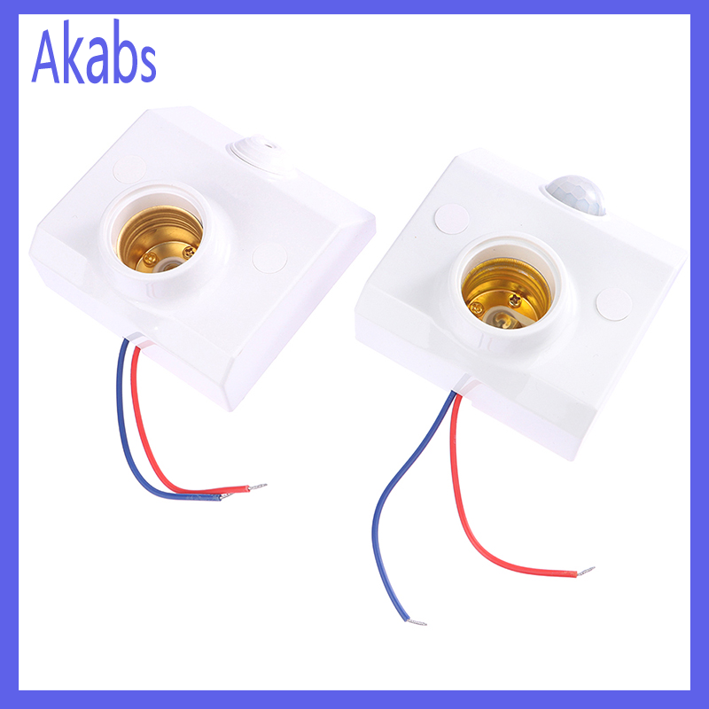 Akabs Automatic Human Body Infrared IR Sensor LED Bulb Light E27 Base Lamp Holder