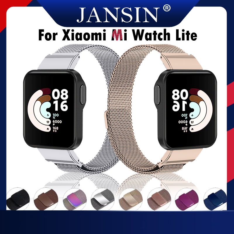 Dây đeo kim loại Milanese Loop cho Xiaomi Redmi Watch 2 Lite Đồng hồ thông minh Bluetooth cho XiaoMi Mi Watch Lite Đồng hồ thông minh Milanese Loop Metal Release Dây đeo đồng hồ
