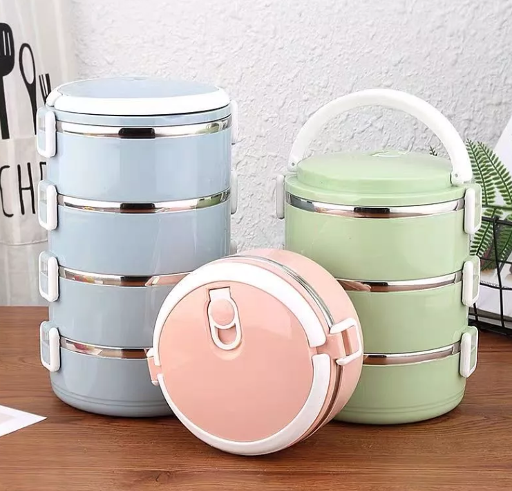 ME SHOP 2/3 Layers Stainless Steel Leakproof Thermal Lunch Box Food