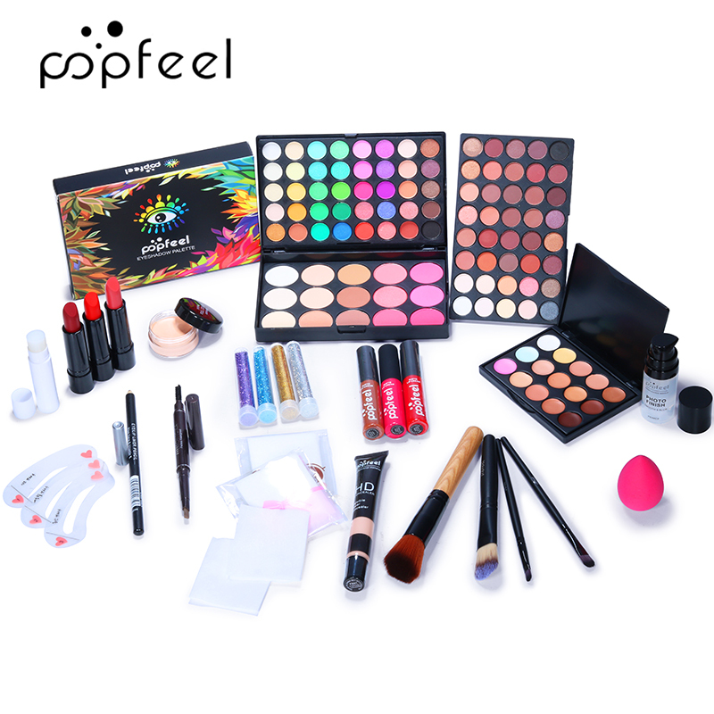 NEW%20POPFEEL%20Makeup%20Kit%208-26%20Pieces%20Female%20Makeup%20Set%20Eye%20Shadow%20Lip%20Gloss%20Mascara%20Eyeliner%20Brushes%20Cosmetics%20Bag%20Make-up%20For%20Women%20-%20Image%206