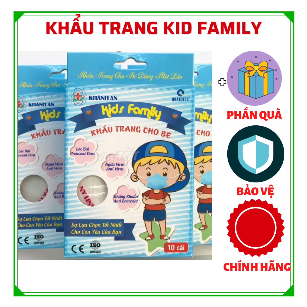 Khẩu Trang 3D Kid Khánh An 4 lớp Kháng Khuẩn