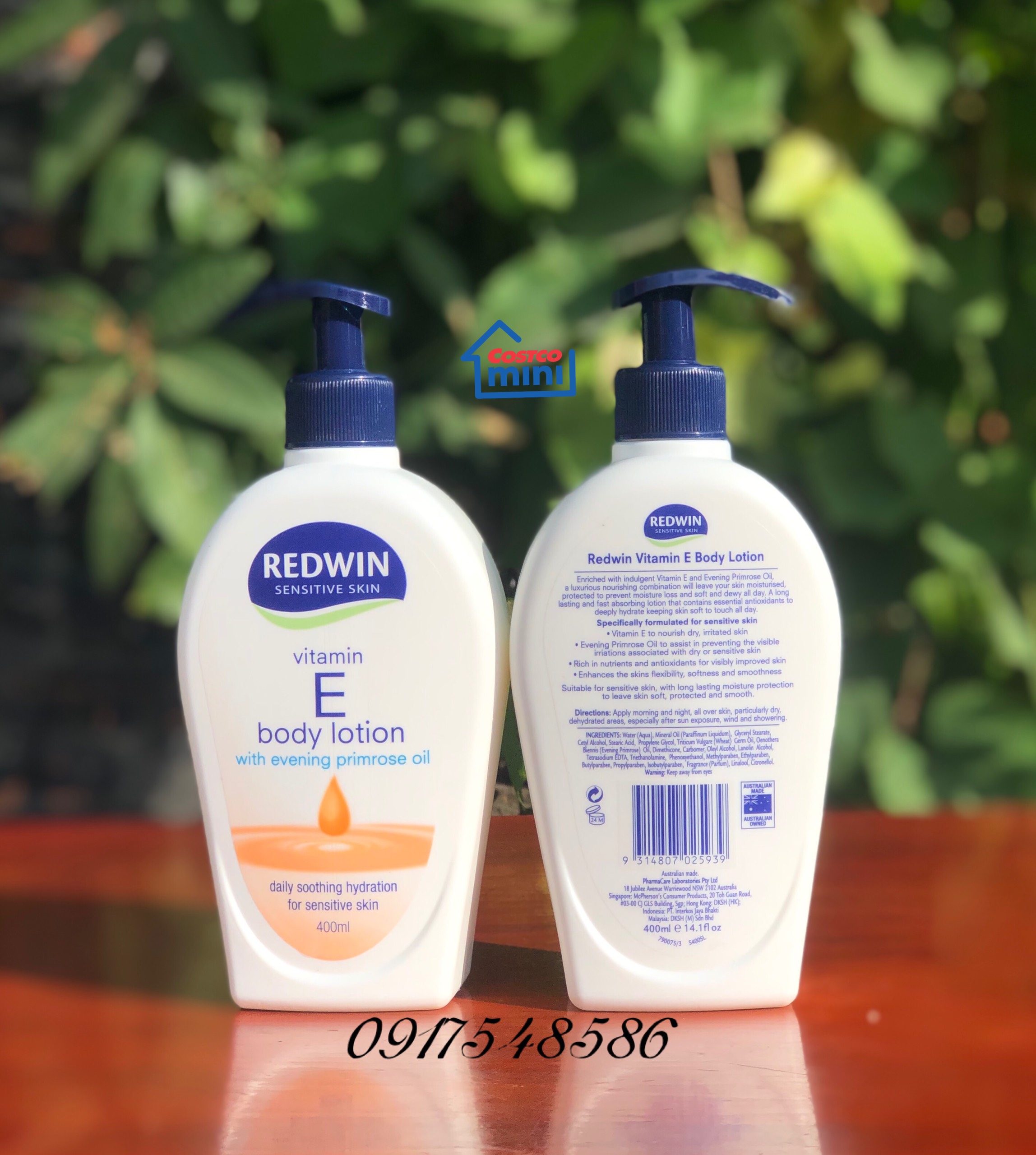 Redwin Body Lotion With Vitamin E And Evening Primrose Oil 400ml Pump