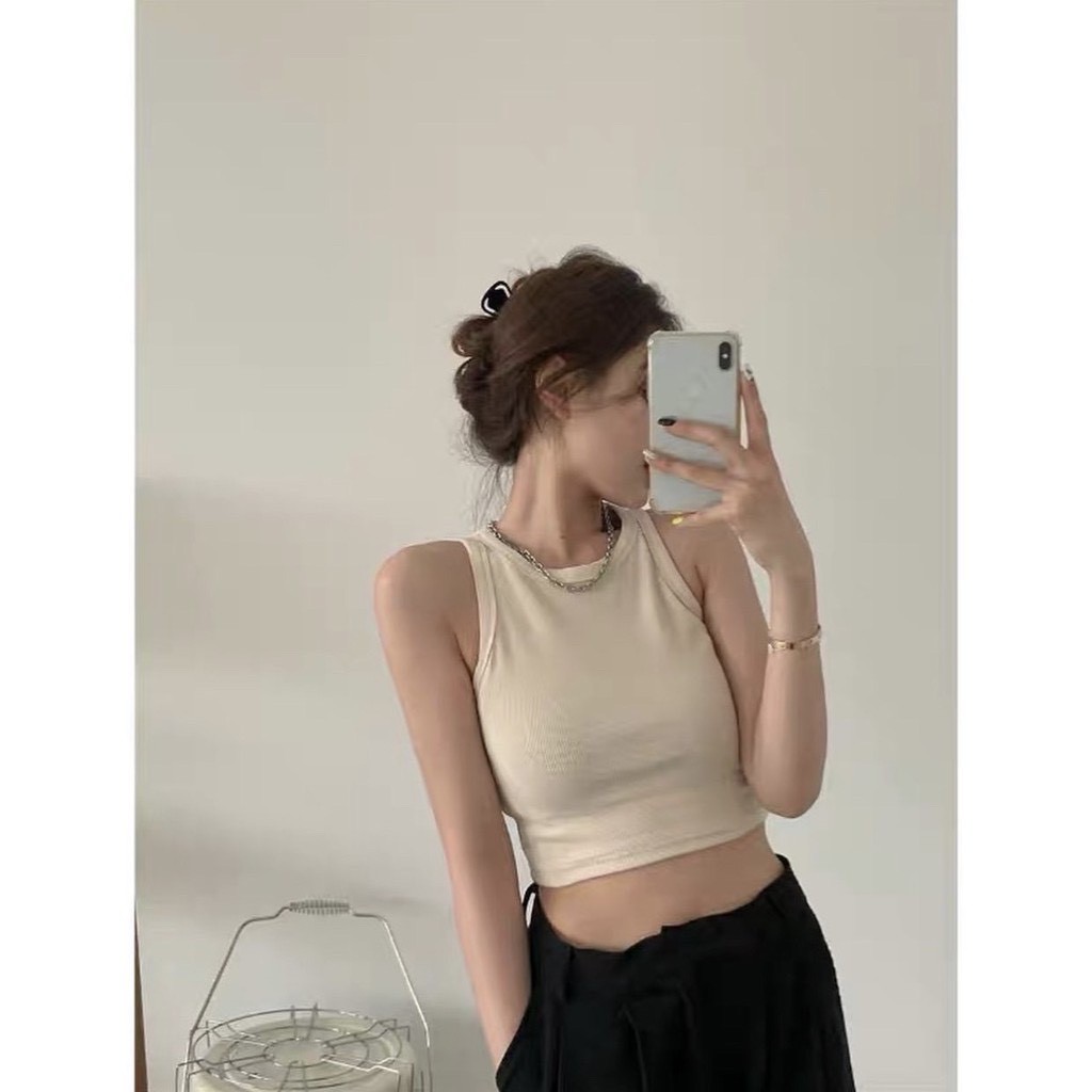Áo Ba Lỗ Nữ 🌺SALE🌺 Áo Croptop đen trắng Thun Body chất liệu nhập khẩu cao cấp Nhiều Màu Dáng Ôm Siêu Đẹp