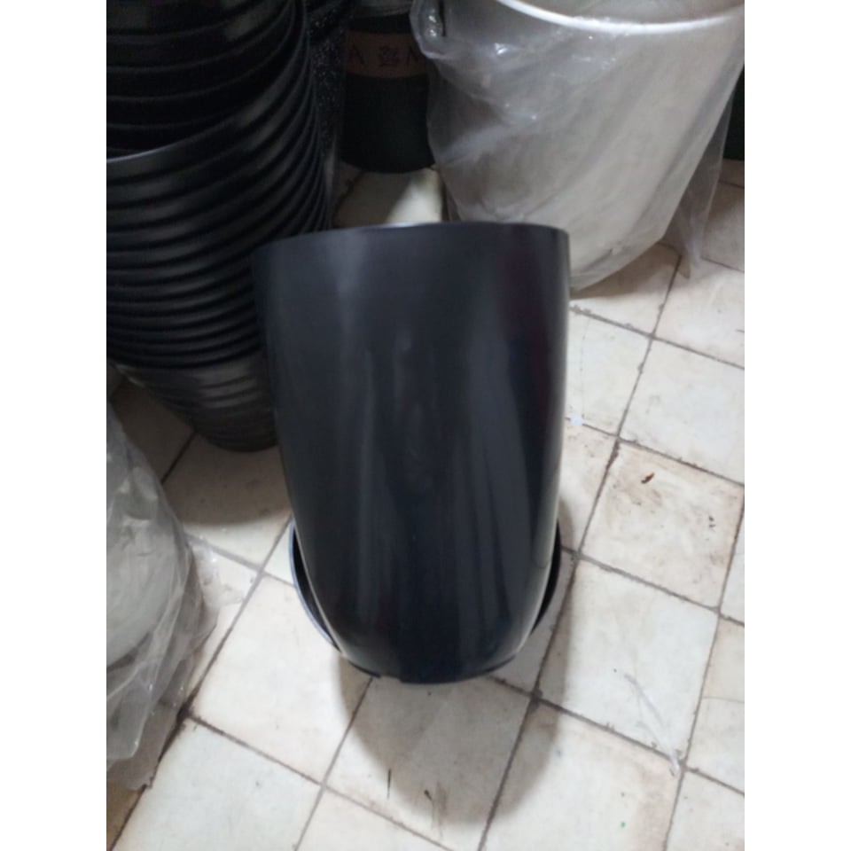 combo 5 chậu bom size trung mau đen chậu