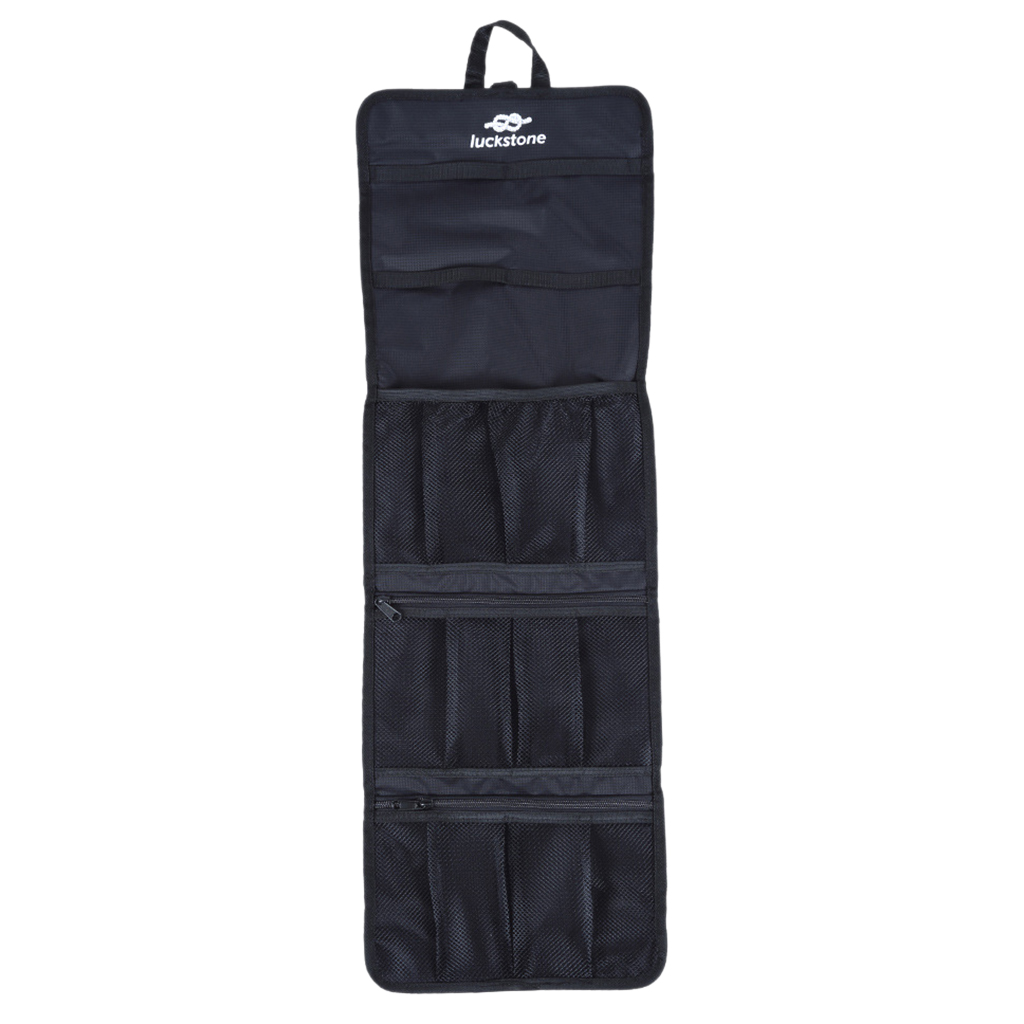 Foldable Rock Climbing Storage Bag Durable Carabiner Hook Partitions Organizer Holder Hiking Gear Equipment