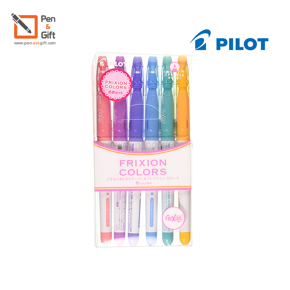 Pilot FriXion Colors Erasable Marker, 6 Color Set