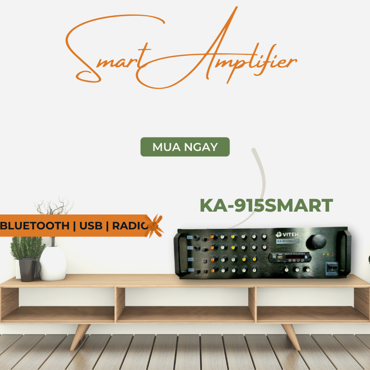 [Vitek] Amply Karaoke thông minh KA915SMART có Bluetooth