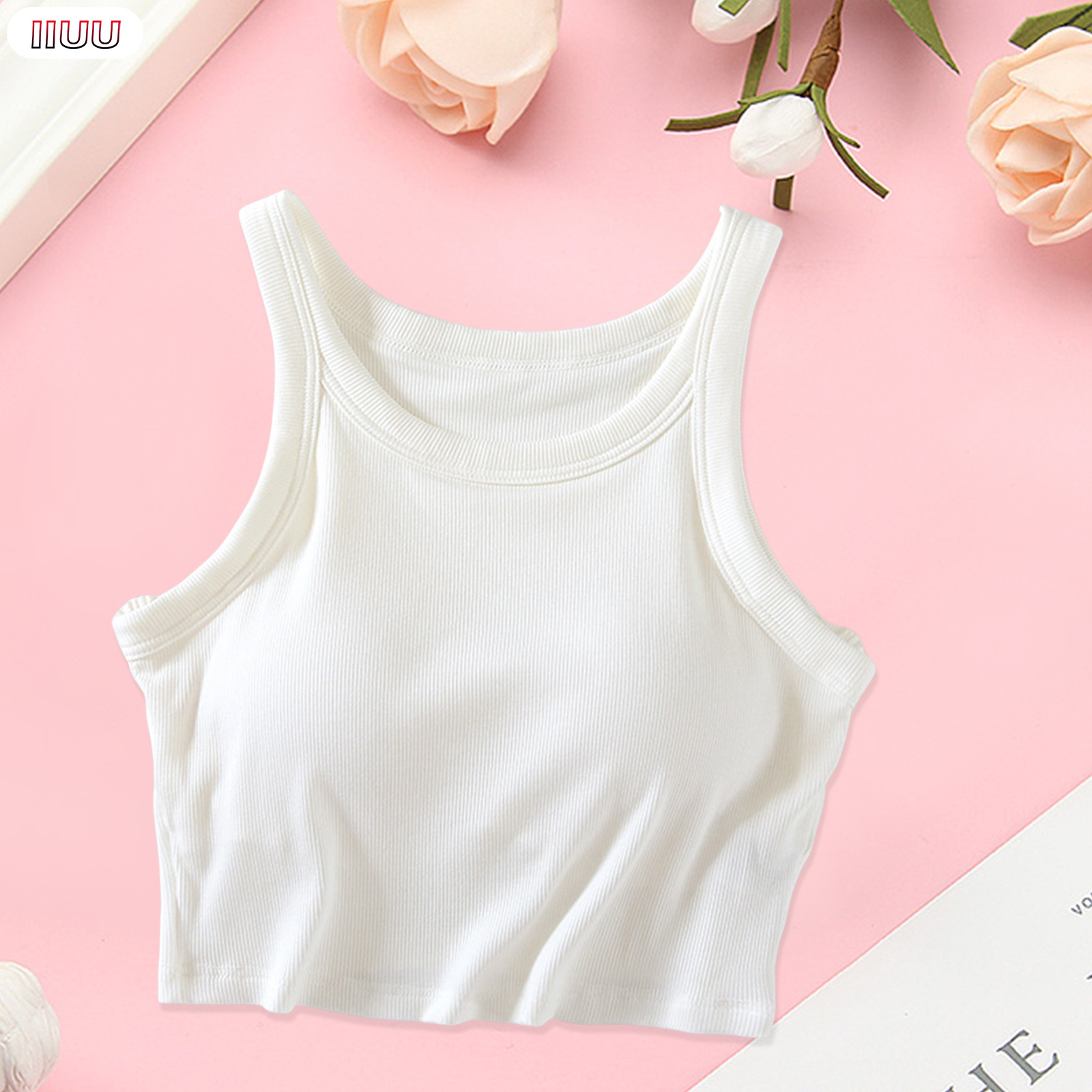 Women Tank Tops With Padded Shelf Bra Wireless Sleeveless Base Casual Vest  For Women Formal Daily Party Ball