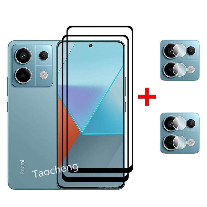 4 in 1 tempered glass film for redmi note 13 pro + redminote13pro+ 5g 2023 gobal screen protector glass film back lens camera 2 in 1