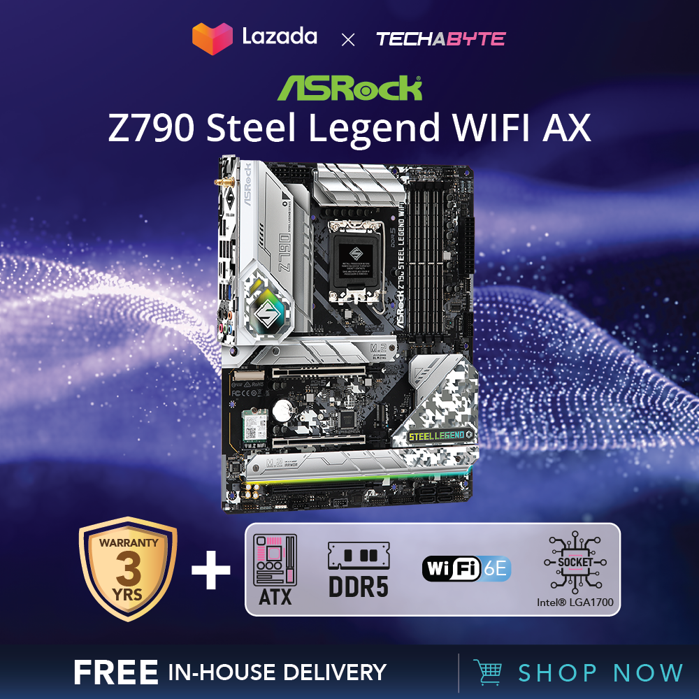 ASRock Z790 Steel Legend WIFI AX DDR5 Motherboard Lazada Singapore