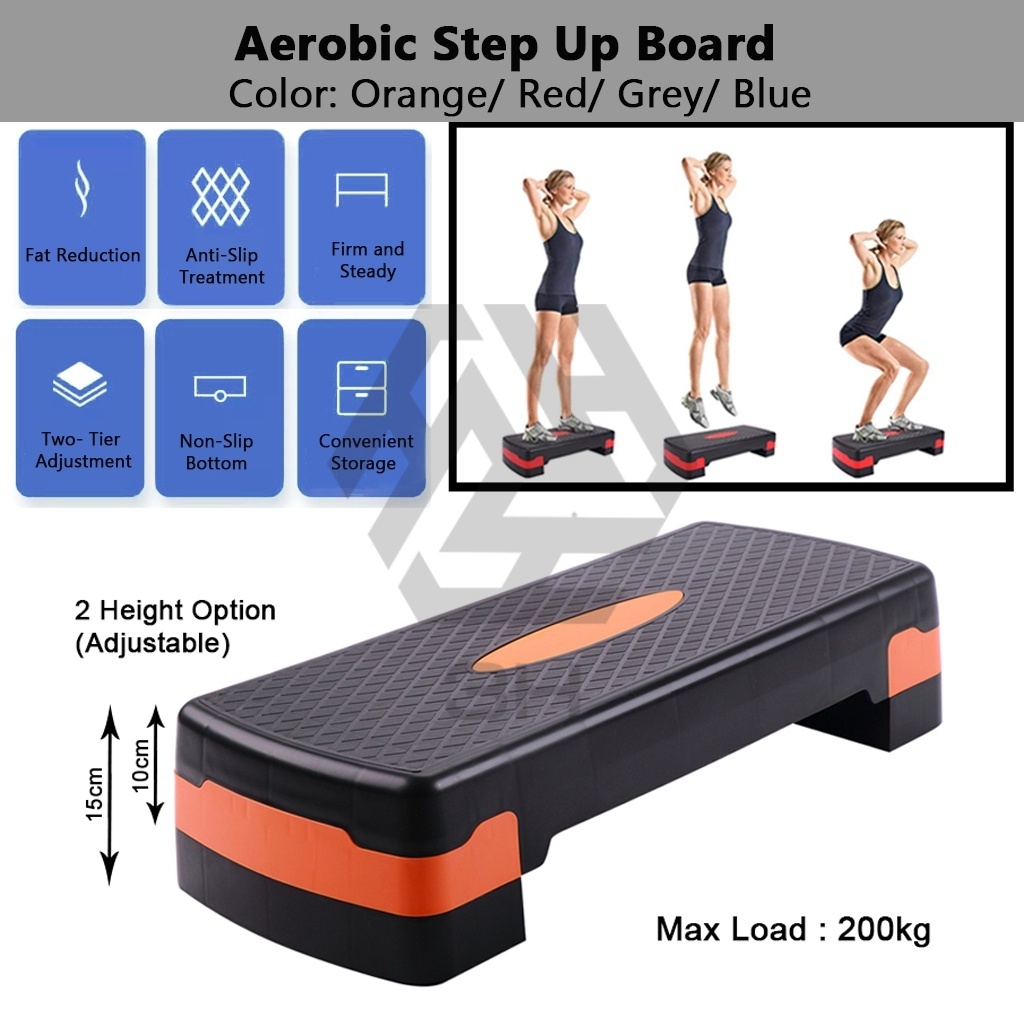 Slanted Platform Physical Therapy Step 4-in-1 Adjustable Step Platform & Balance Board ...