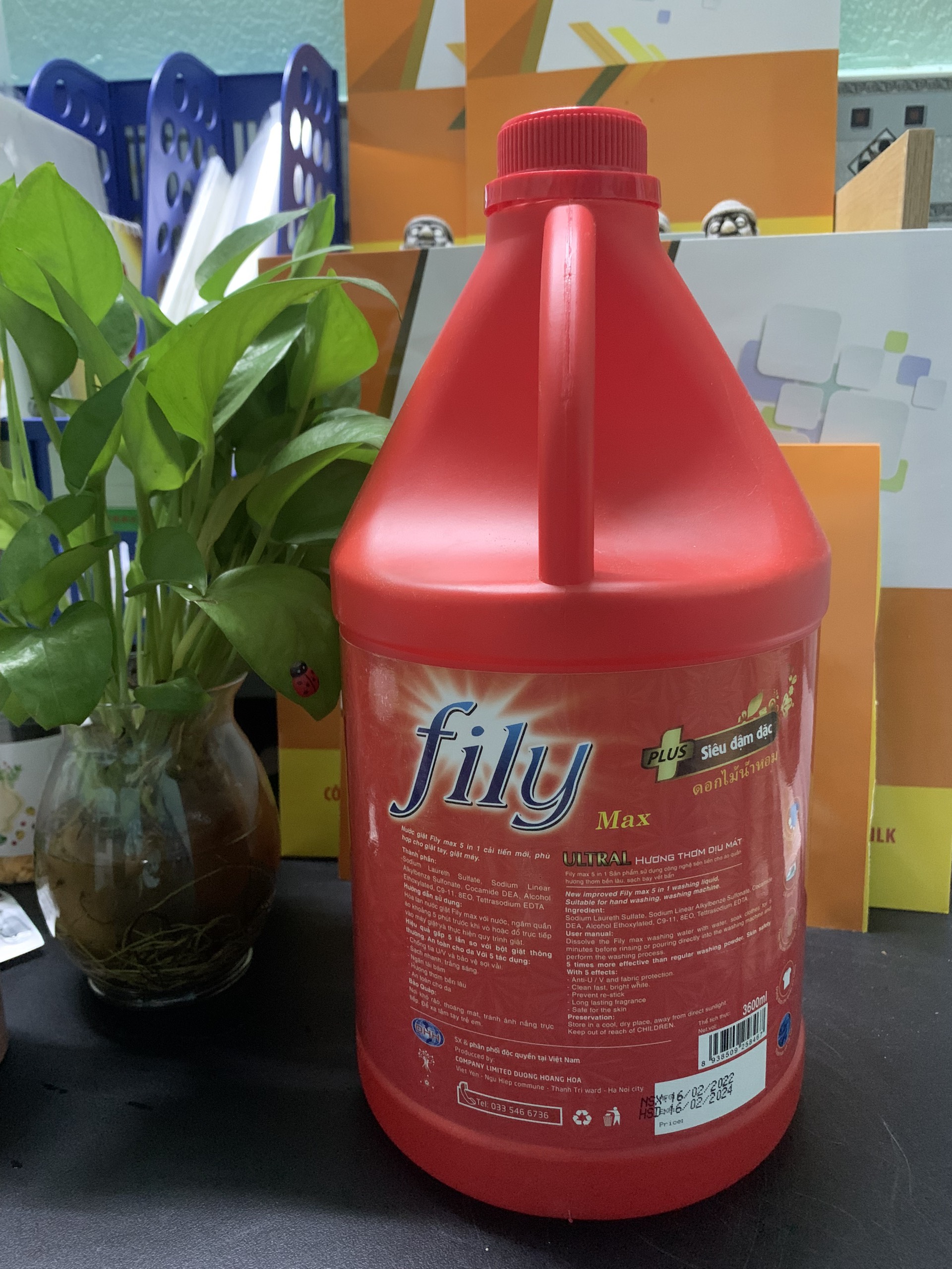 Nước giặt xả  FILY 5 trong 1 (3,6L)