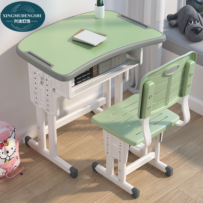 Student desk, chair, children's study table, simple writing table, student desk set Students study tables and chairs