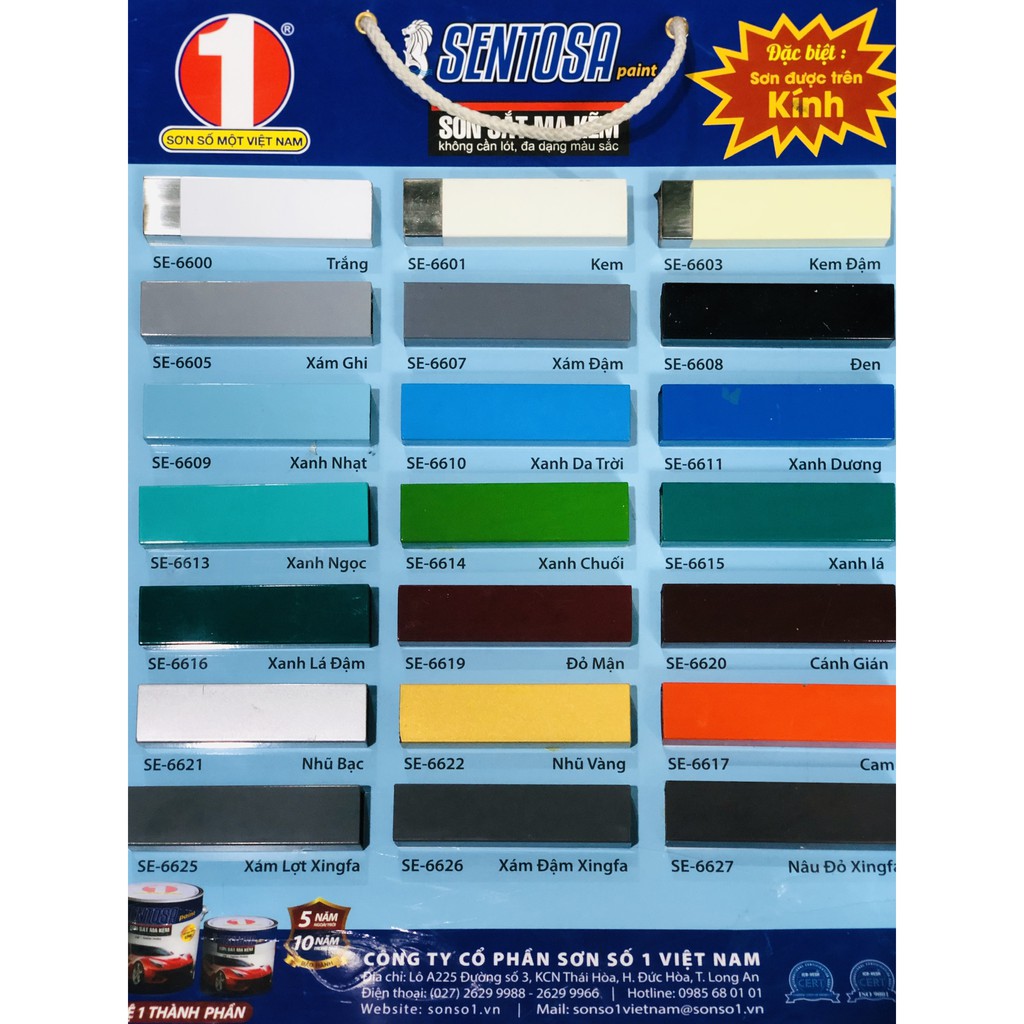 sơn sắt mạ kẽm sentosa 1 thành phần 1kg