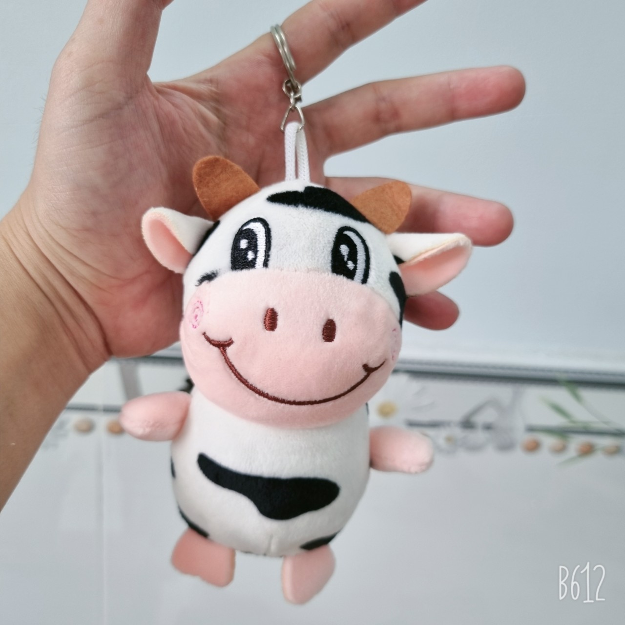 Móc khoá gấu bông con bò sữa dễ thương (15cm)