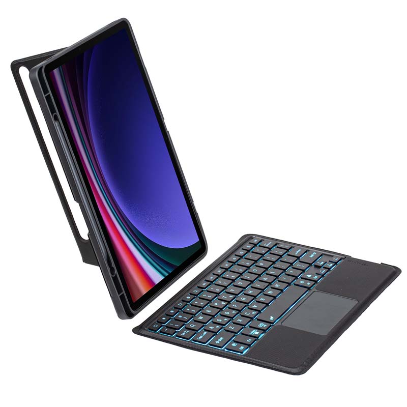 Magic TouchPad Backlight Keyboard Case for Galaxy Tab S9 11 inch 2023, Vertical Stand Detachable Keyboard Case for Samsung Tab S9 FE Plus 2023, Tab A9 Plus 2023, Tab S9 Plus/S8 Plus/S7 FE/S7 Plus, Tab S8/S7, S6 Lite, Tab A8