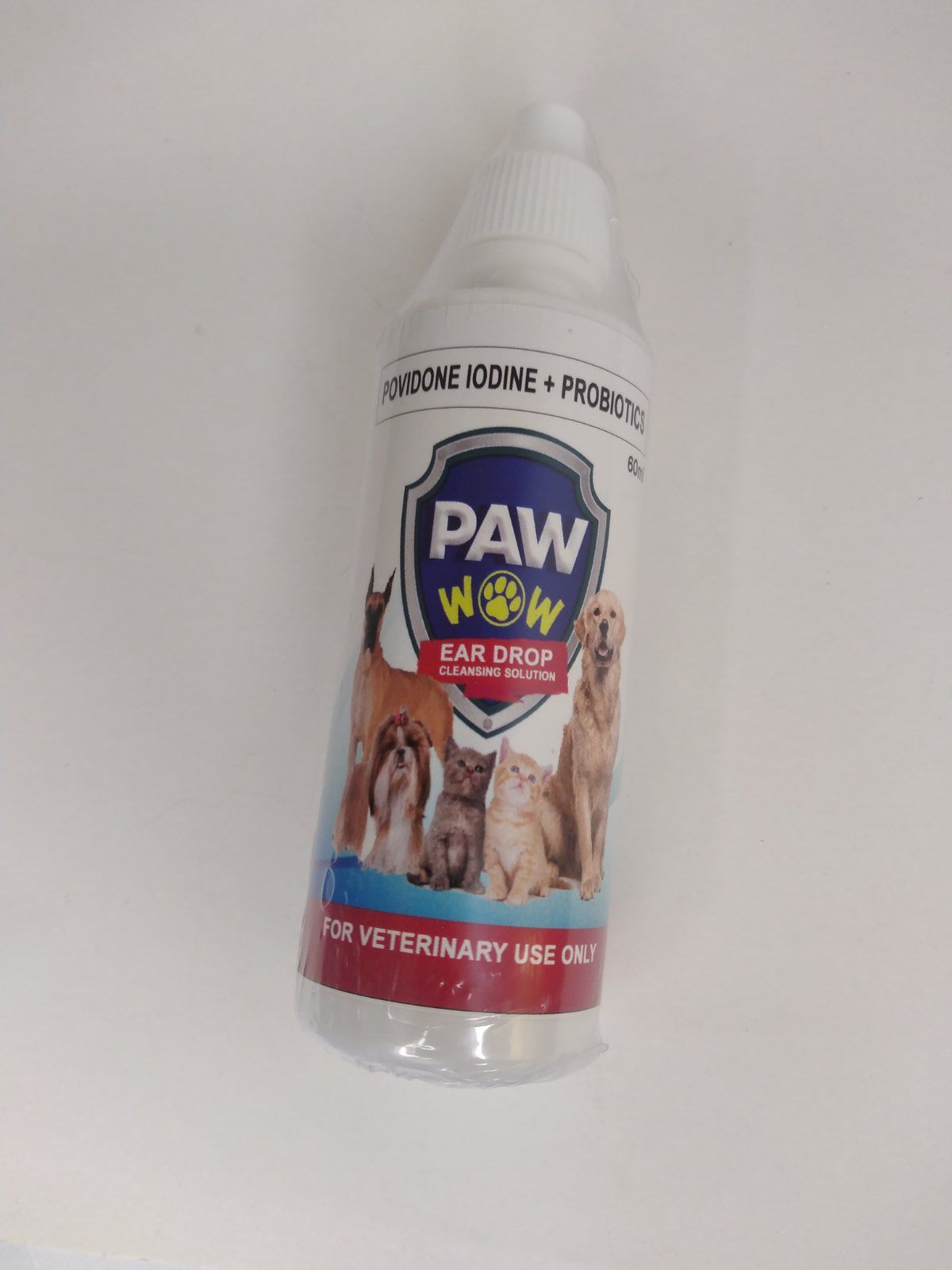 [JWR AGRIVET] 60 ml PAW WOW EAR DROP/ POVIDONE IODINE + PROBIOTICS
