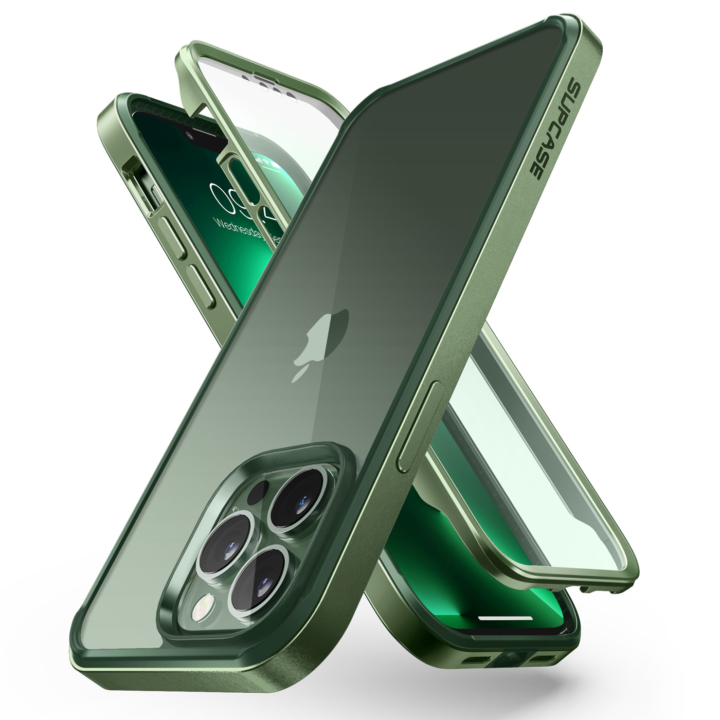 SUPCASE UB Edge Pro Series Case for iPhone 13 Pro Max (2021 Release) 6.7 Inch Slim Frame Clear Protective Case with Built-in Screen Protector