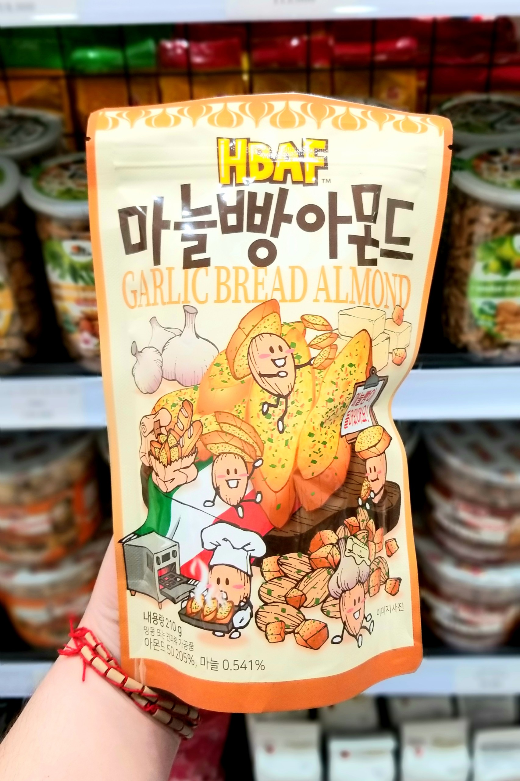 Hạnh nhân tẩm vị HBAF Hàn Quốc 120g