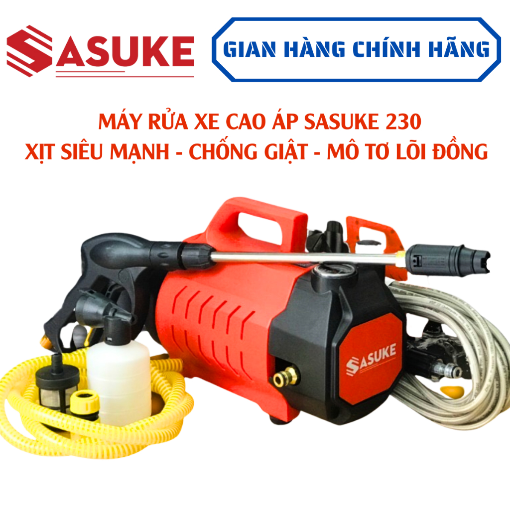 Máy rửa xe chỉnh áp Sasuke SSK230 độ bền cao chuyên dùng gia đình