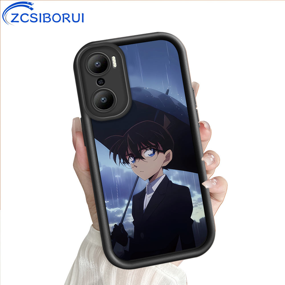 ZCSIBORUI for Infinix Hot 40 Hot 40 Pro Hot 10 20 11 Play Back Cover Cartoon New One Hold an Umbrella Super Cool Pattern Soft Camera Protection Rubber Square Ladder Phone Case. 