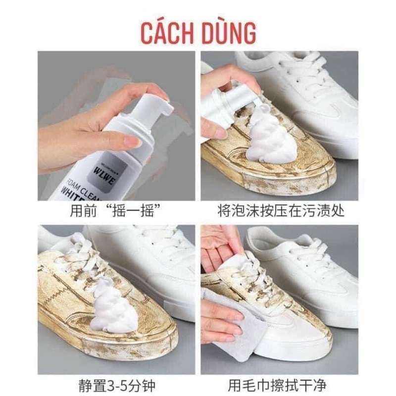 Chai xịt tạo bọt vệ sinh giày cao cấp