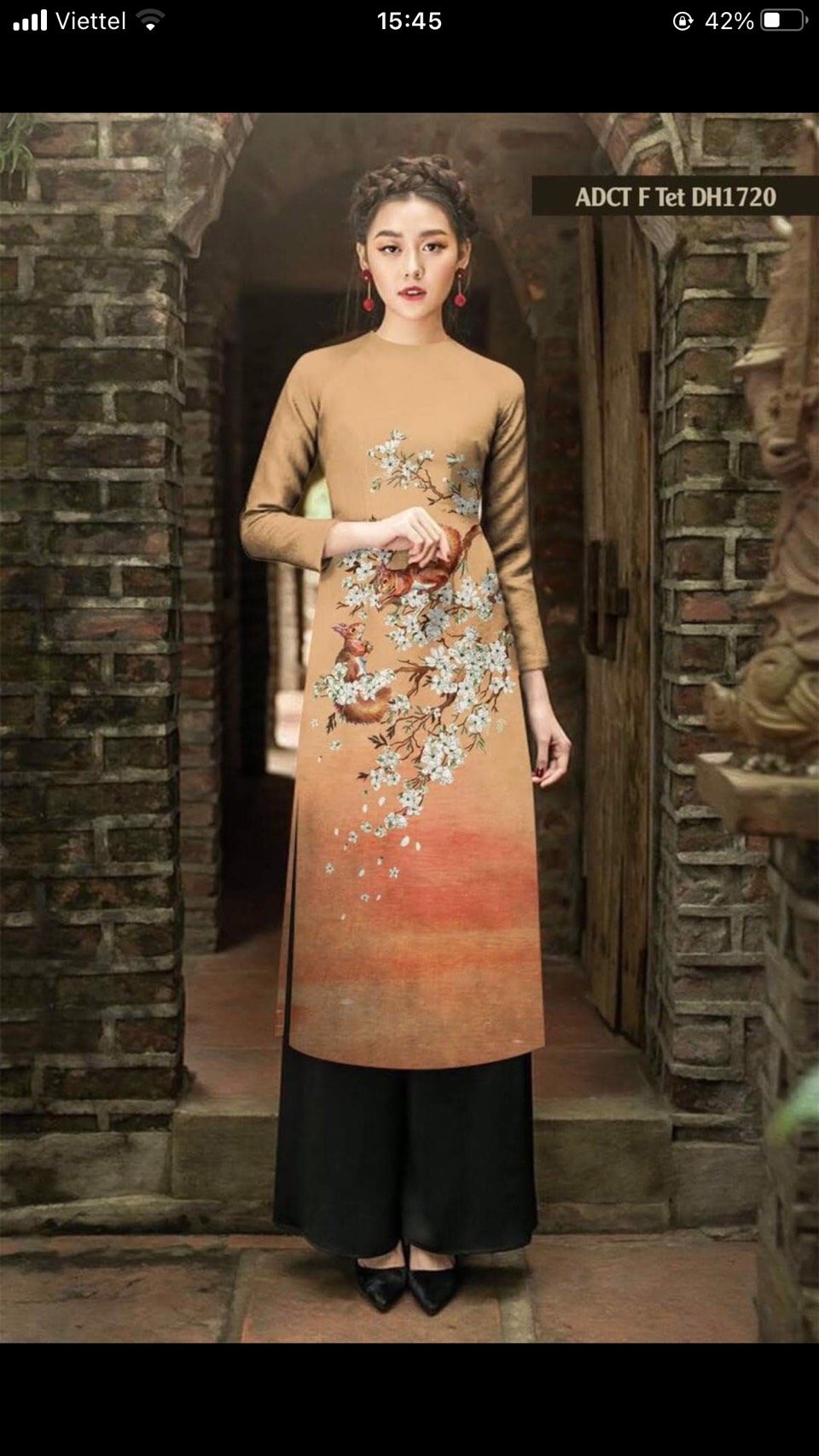ÁO DÀI CÁCH TÂN IN 3 D [ẢNH THẬT 100 %]]HJM020