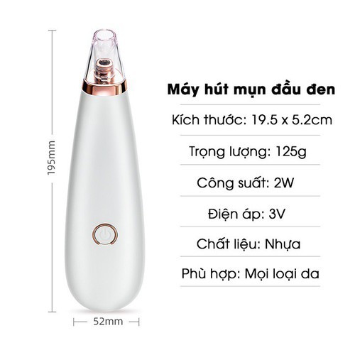 Máy Hút Mụn Cầm Tay Cao Cấp BLACK HEAD DETECTOR