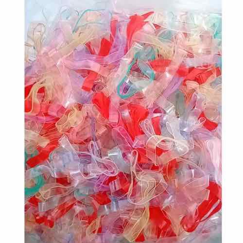1 bịch thun cột tóc đen và nhiều màu 50g