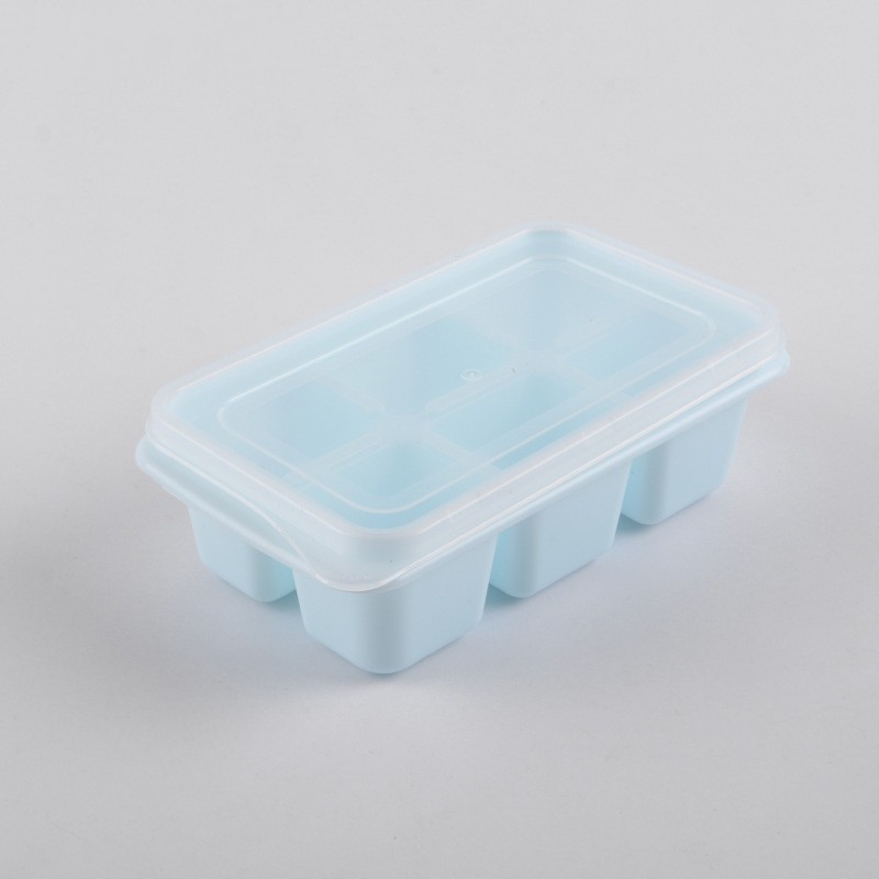 6 Grid Ice Cube Mold With Detachable Lid Square Ice Cube Mold Cake Block Jelly Pudding Chocolate Molds Kitchen Bar Accessories