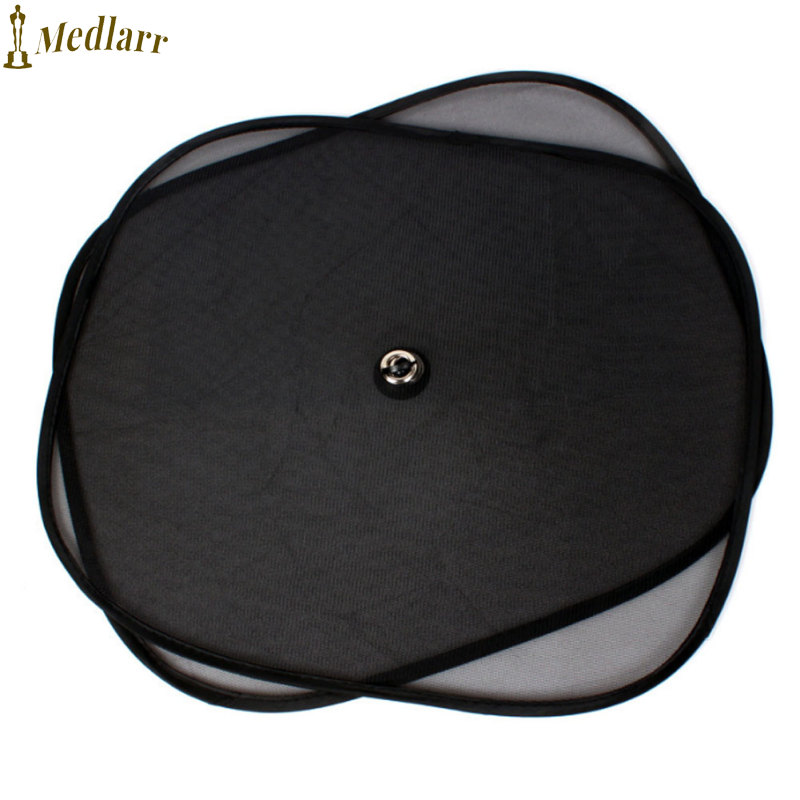 Medlarr2 Pcs Car Sunshade Visor Window Shading Sunscreen Heat Insulation Pad Interior Curtain Suction Cup Type Mesh Cover