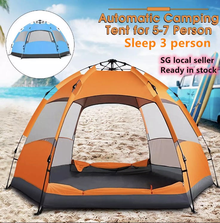 *SG seller* Sarayangdesign Quick Automatic Open Ultralight Tents sit 5